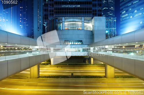 Image of modern building at night