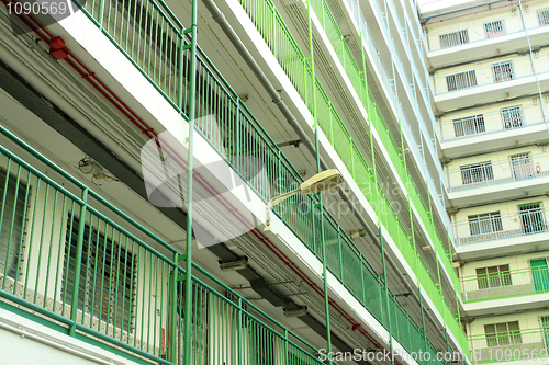 Image of Hong Kong public housing apartment block 