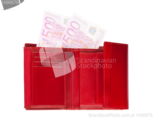 Image of Wallet with disappearing euros