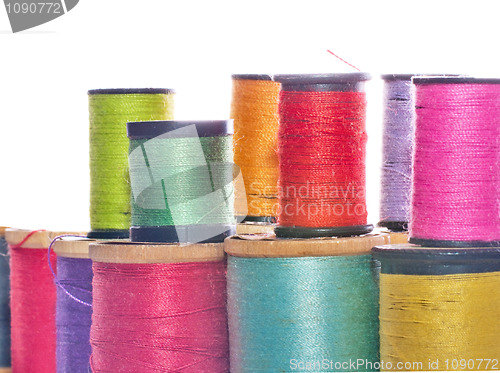 Image of Multicolored Thread Spools