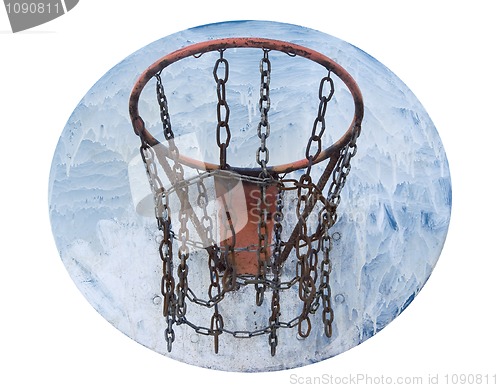 Image of Old basketball hoop