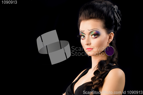 Image of brunette with creative makeup