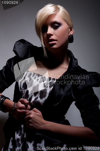 Image of dark fashion blond girl