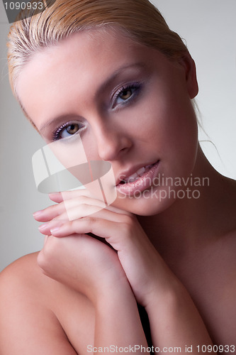 Image of nude portrait blond girl