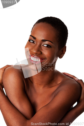 Image of Love yourself - happy smiling woman