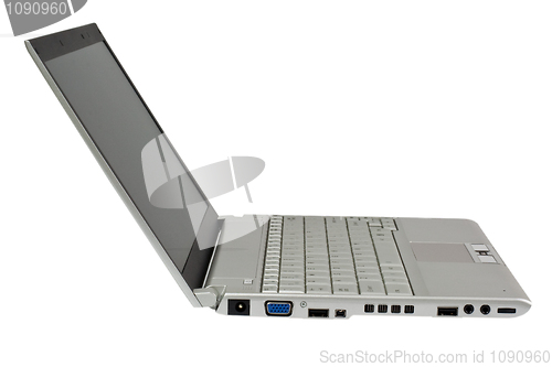 Image of Silver colored laptop computer