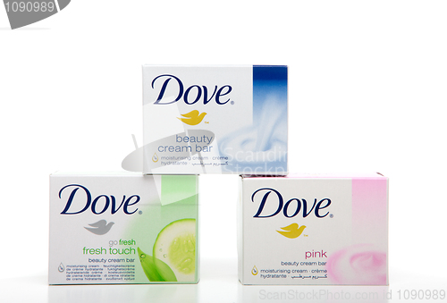 Image of Dove beauty soap bars