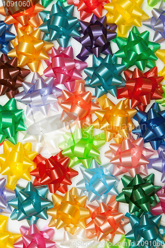 Image of background color of gift ribbons