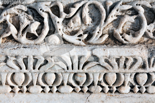 Image of Carved patterns in marble