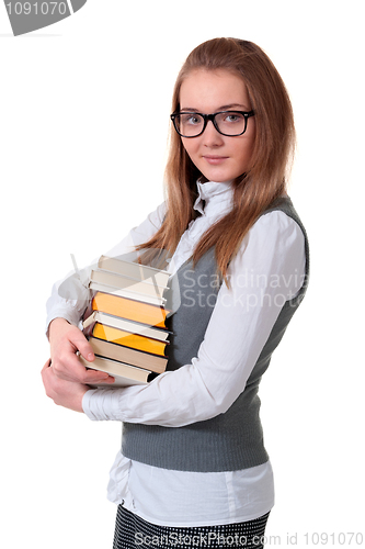 Image of Young girl with book