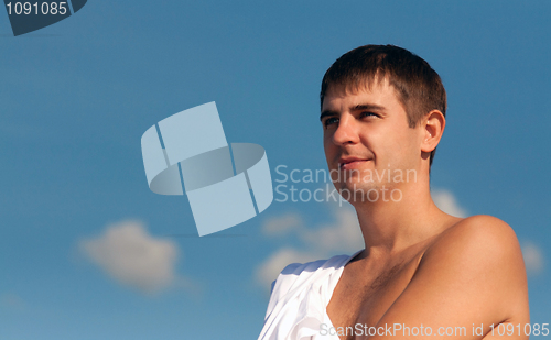 Image of Portrait of a man against the sky