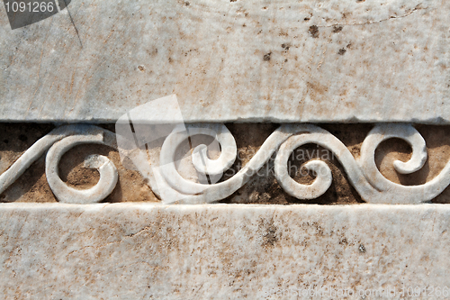 Image of Carved patterns in marble