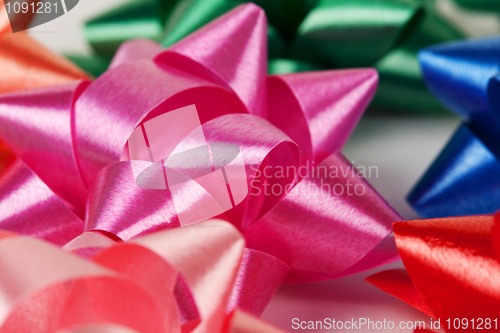 Image of color of gift ribbons