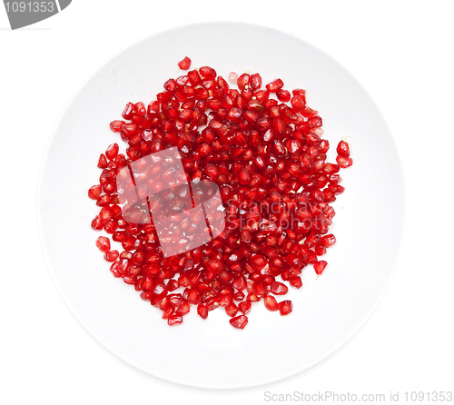 Image of Red pomegranate seeds