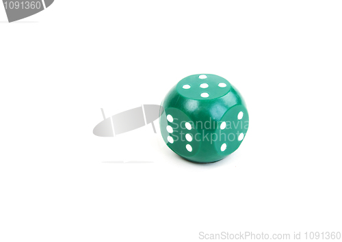 Image of Green plastic dice