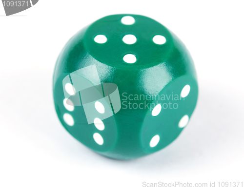 Image of green plastic dice