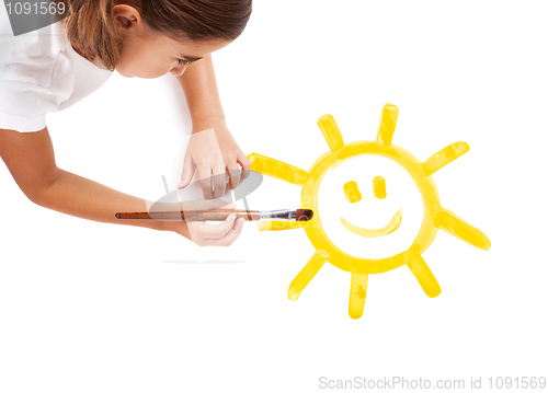 Image of Painting a happy sun