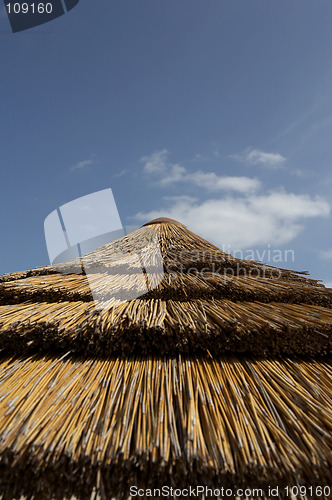 Image of Top of straw parasol