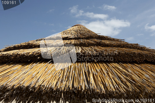 Image of Top of straw parasol