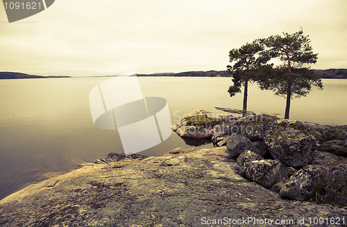 Image of Swedish lake retro