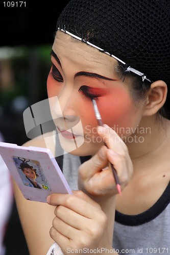 Image of Opera performer in makeup