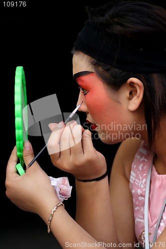 Image of Opera Performer in Makeup