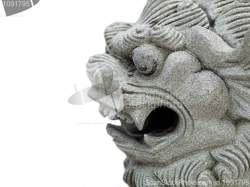 Image of Dragon head stone statue