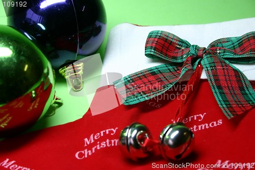 Image of Christmas Stocking and Ornaments