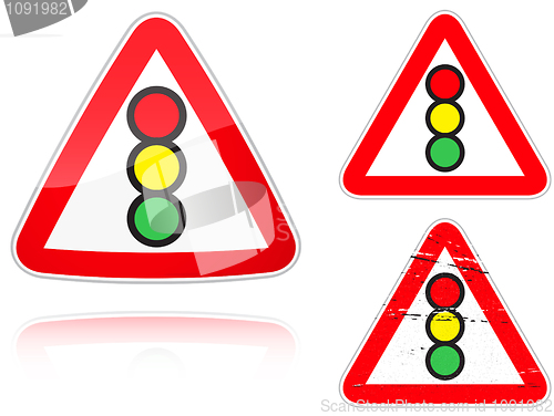 Image of Variants a Traffic light control road sign