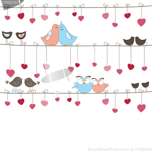Image of Background with birds. Vector illustration