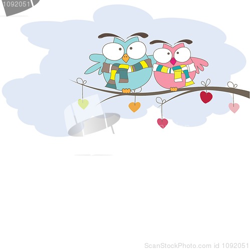 Image of Background with birds. Vector illustration