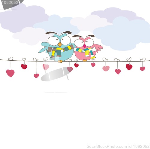 Image of Background with birds. Vector illustration