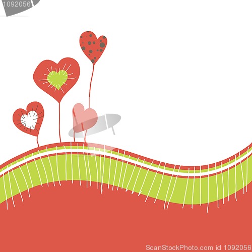 Image of Card with abstract heart.vector illustration