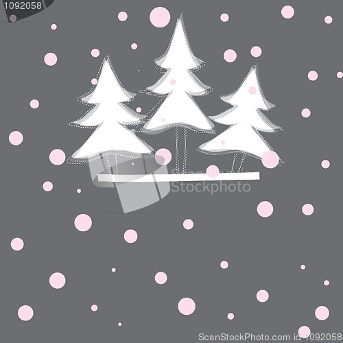 Image of Christmas tree. Vector illustration