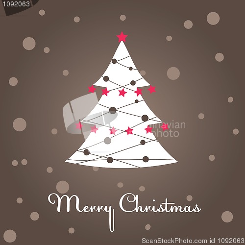 Image of Christmas tree, decoration. Vector illustration