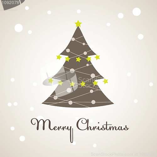 Image of Christmas tree, decoration. Vector illustration