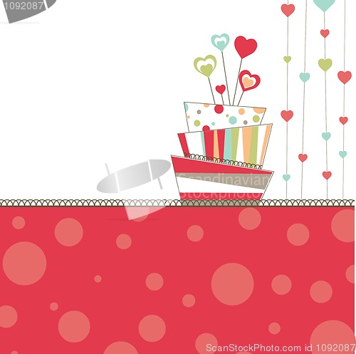 Image of Valentine's background with cake