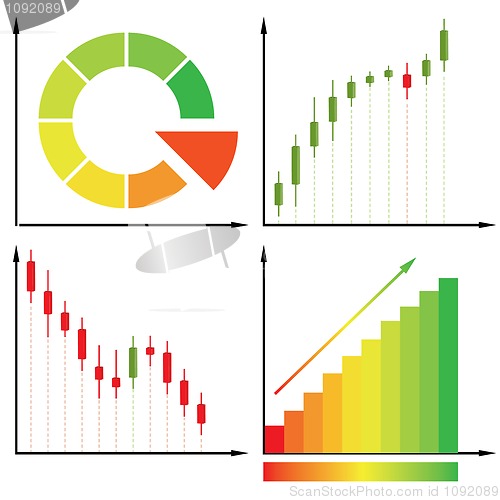 Image of Candles diagram. vector illustration