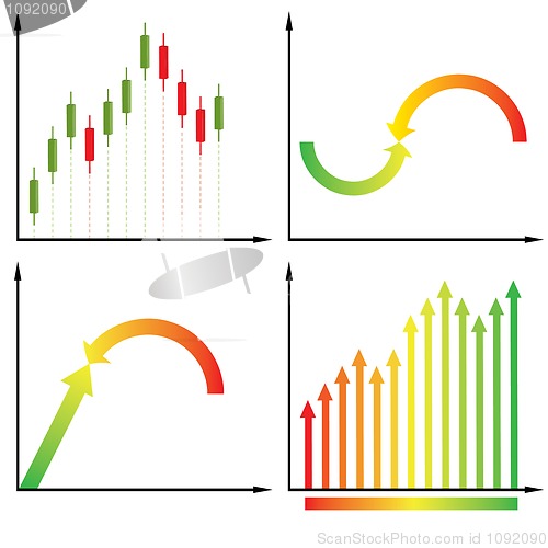 Image of Candles diagram. vector illustration