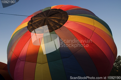 Image of hot air balloon being inflated