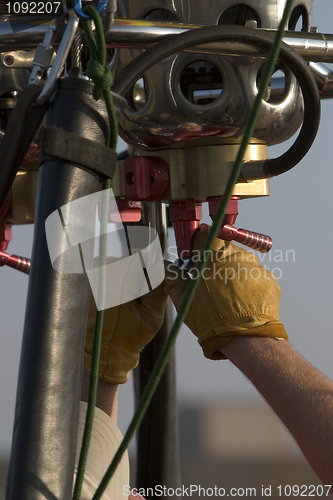 Image of gas burners of hot air ballon
