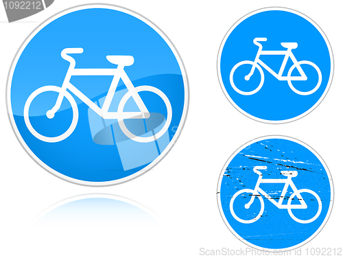 Image of Variants a Bicycle path - road sign