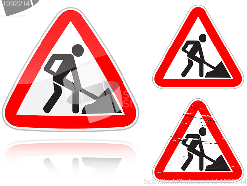 Image of Variants a Works on the road - road sign