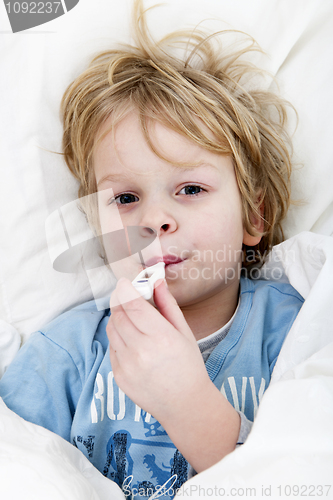 Image of Boy with temperature