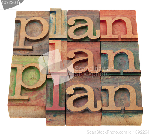 Image of plan word abstract