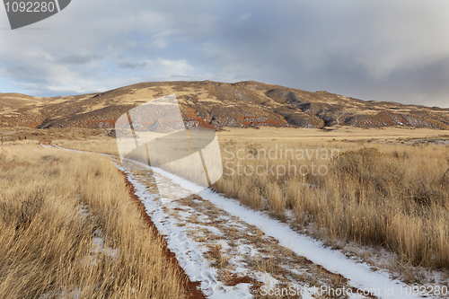 Image of ranch road in a mountain valley