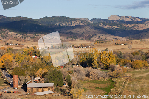 Image of Colorado mountain village and farmland