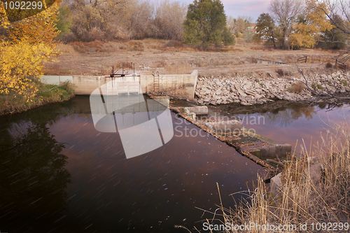 Image of water flowing into irrigation ditch