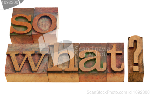 Image of So what question