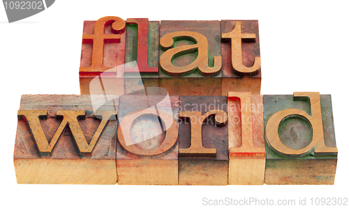Image of flat world - globalization concept